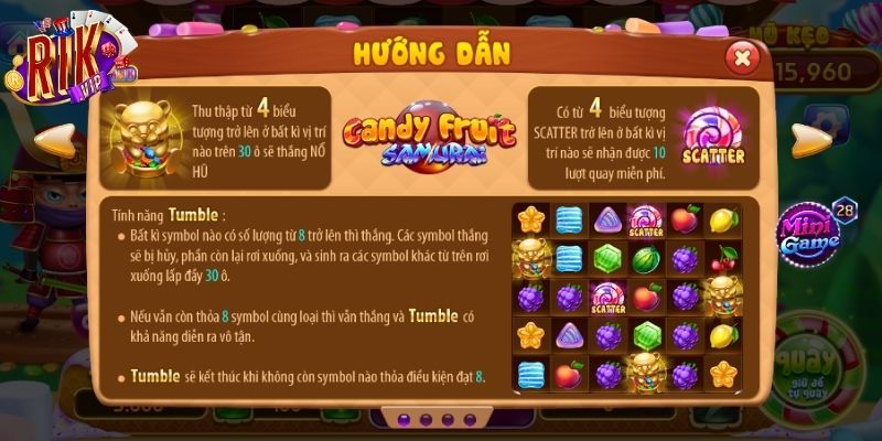 Hiệu ứng kích hoạt lượt quay miễn phí trên bảng slot