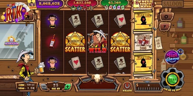 Các biểu tượng viễn Tây tạo nên không gian game sống động